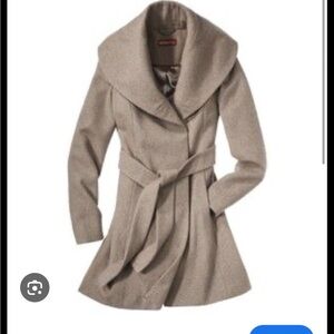 NWOT Merona® Women's Shawl Collar Coat Brown/taupe Pea Coat sz small